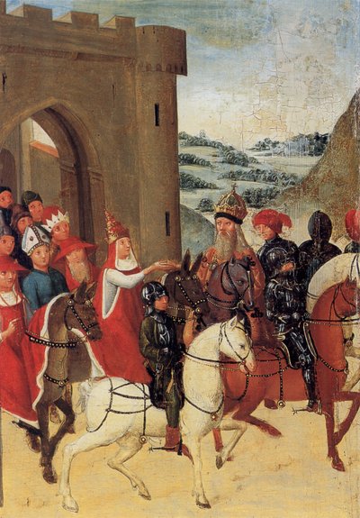 Papst und Kaiser verlassen Mantua mit ihren Reliquienteilen von Unbekannt Unbekannt
